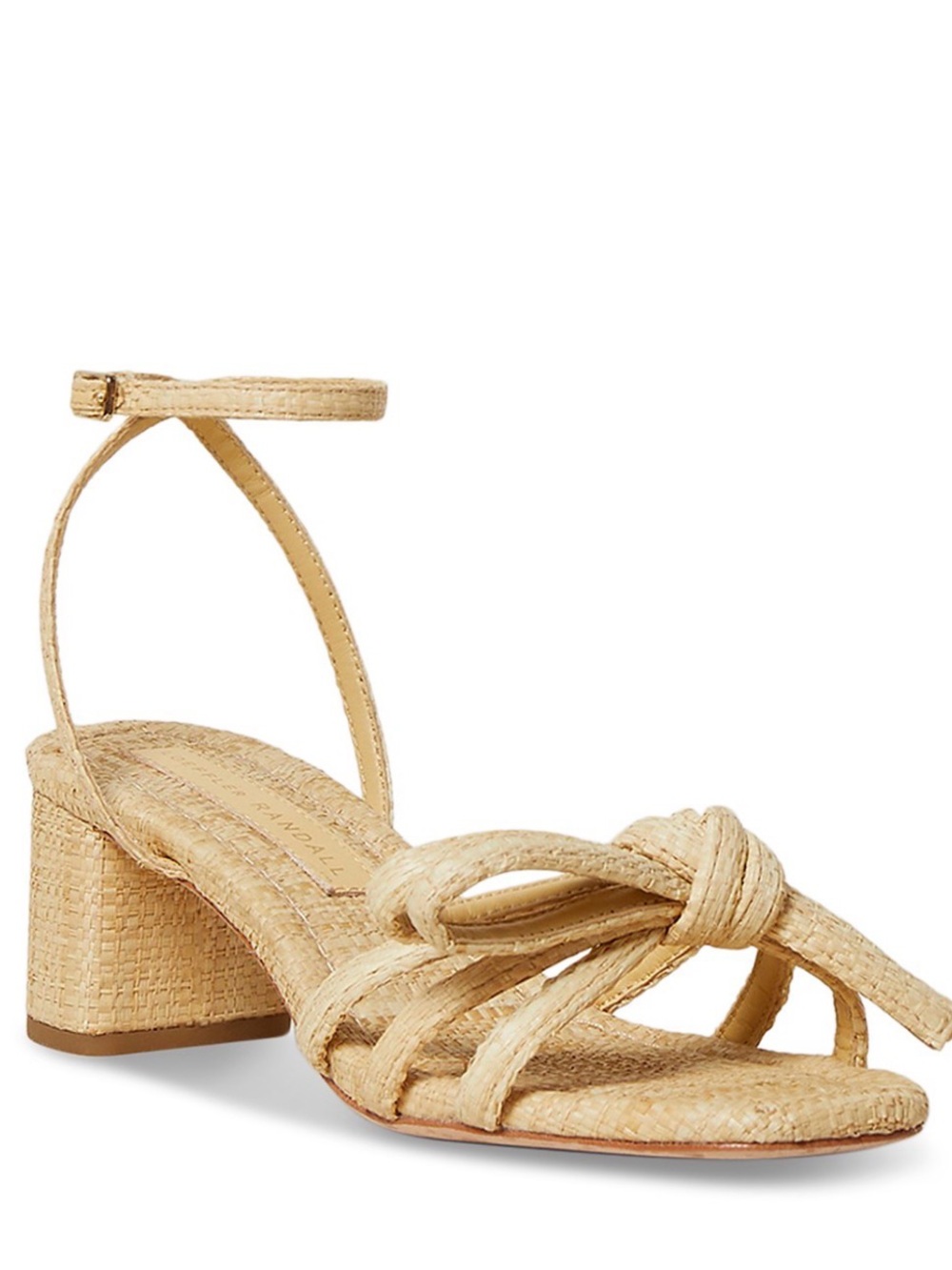 Loeffler Randall Bow Mikel Raffia Ankle Strap High Heel Sandals, 7.5 - worn once - Picture 3 of 10